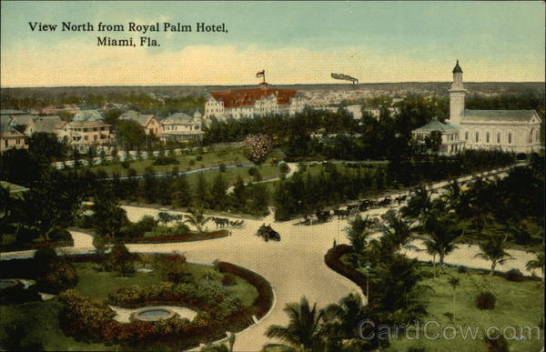 View North from Royal Palm Hotel Miami Florida