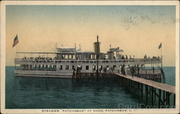 Steamer Patchgue at Dock Patchogue New York