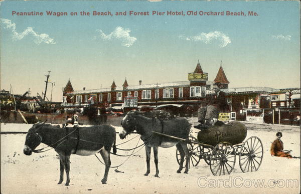 Peanutine Wagon on the Beach and Forest Pier Hotel Old Orchard Beach Maine