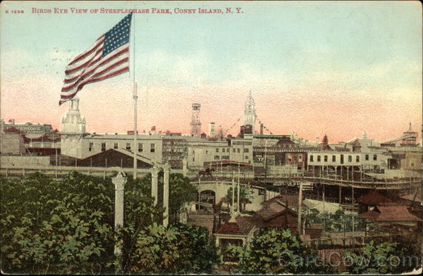 Bird's Eye View of Steeplechase Park Coney Island New York