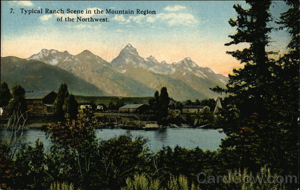 Typical Ranch Scene in the Mountain Region of the Northwest Scenic Washington