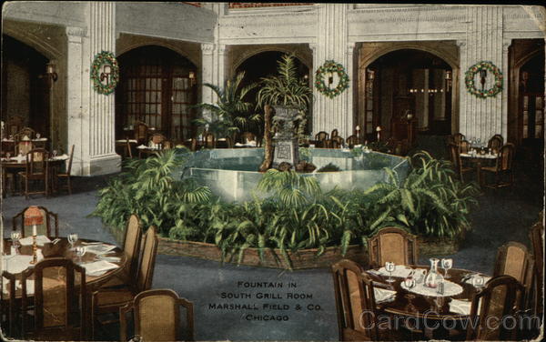 Marshall Field & Co. - Fountain in South Grill Room Chicago Illinois