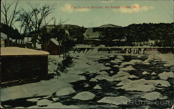 The Dam in Winter Au Sable Forks New York