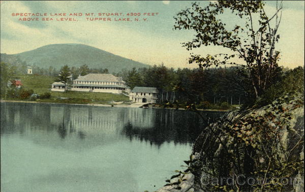 Spectacle Lake and Mt. Stuart Tupper Lake New York
