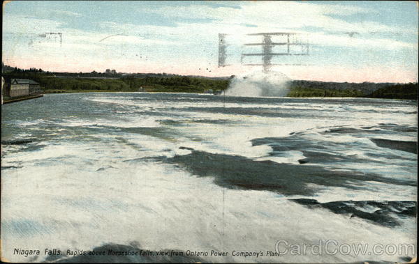 Rapids Above Horseshoe Falls, View From Ontario Power Company's Plant Niagara Falls New York