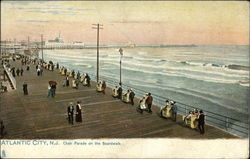 Chair Parade on the Boardwalk Postcard