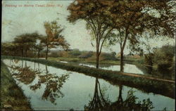 Evening on Morris Canal Dover, NJ Postcard Postcard