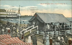 Beach Hospital Tent Postcard