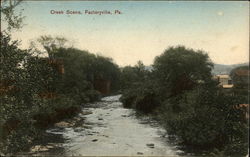 Creek Scene Factoryville, PA Postcard Postcard