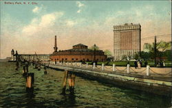 Water View of Battery Park Postcard