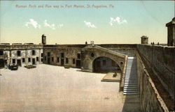 Roman Arch and Runway in Fort Marion St. Augustine, FL Postcard Postcard
