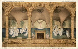 Boston Public Library Postcard