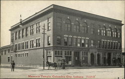 Masonic Temple Columbia City, IN Postcard Postcard