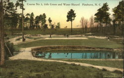 Course No.3, 14th Green and Water Hazard Postcard