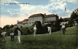 Grove Park Inn Golfers Asheville, NC Postcard Postcard