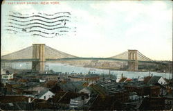 East River Bridge Postcard