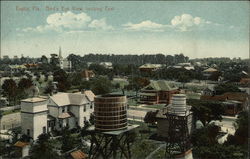 Bird's Eye View, Looking East Eustis, FL Postcard Postcard