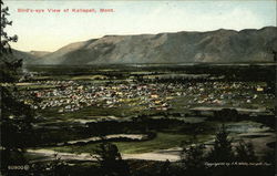 Bird's Eye View of Town Kalispell, MT Postcard Postcard