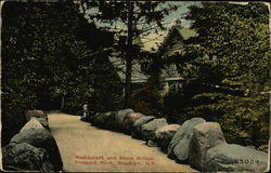 Restaurant and Stone Bridge, Prospect Park Brooklyn, NY Postcard Postcard