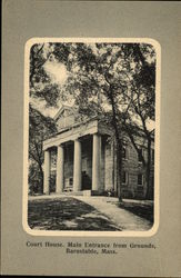 Court House, Main Entrance from Grounds Barnstable, MA Postcard Postcard