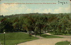 Brae-Burn Country Club - Bowling Green and Bridle Path Postcard