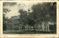 High School Sheldon, IA Postcard Postcard