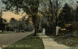 Adams Street Lawrence, KS Postcard Postcard