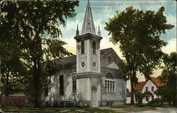 First Congregational Church and Parsonage Postcard