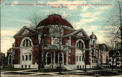 North Woodward Avenue Methodist Episcopal Church, Corner Wood and Woodward Avenue Postcard