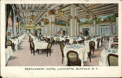 Hotel Lafayette - Restaurant Buffalo, NY Postcard Postcard