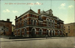 Post Office and Government Building Utica, NY Postcard Postcard