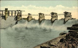 Gatun Spillway Discharging Floodwater Postcard