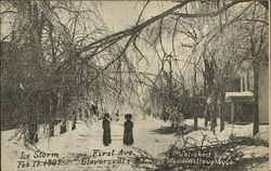 Ice Storm, Feb. 17, 1909, First Ave Postcard