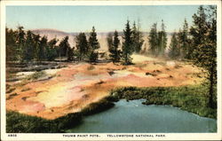 Thumb Print Pots, Yellowstone National Park Postcard Postcard