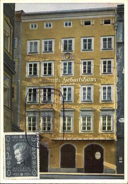 Mozart's Geburtshaus in Salzburg Austria Maximum Cards
