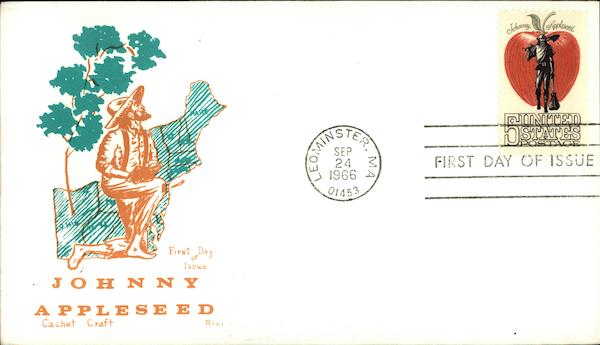 Johnny Appleseed Cachet Craft, First Day of Issue First Day Covers