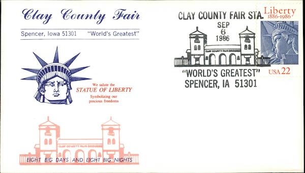 Details about   FDC 1977 Spencer,IA Clay County Fair,World's Greatest Iowa First Day Cover 