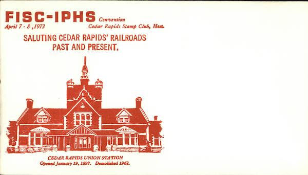 FISC-IPHS Convention, Cedar Rapids Stamp Club, Host, April 7-8, 1973