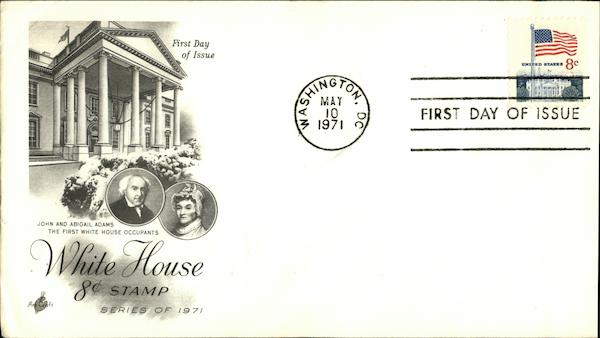 White House 8 Cent Stamp Series of 1971, First Day of Issue
