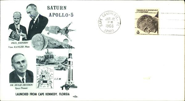 Saturn Apollo-5 Launched from Cape Kennedy, Florida