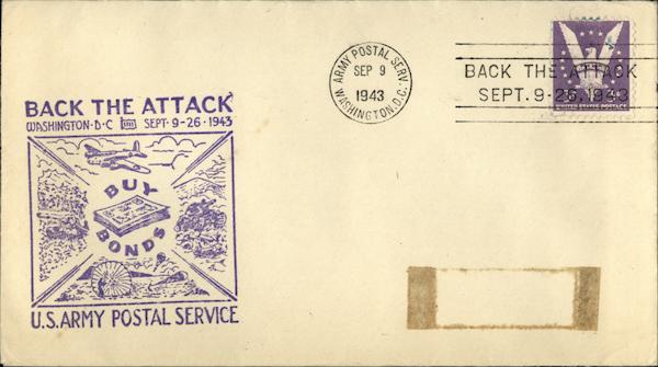 Back the Attack Washington D.C. Sept. 9-26-1943, U.S. Army Postal Service