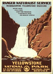 Yellowstone National Park, Ranger Naturalist Service, Headquarters Yellowstone Museums Postcard