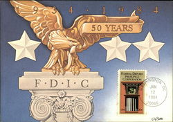 1934-1984 50 Years Federal Deposit Insurance Corporation Postcard