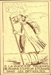 8. La Guide est Toujours de bonne Humeur Etchante Dans Les Difficultes Postcard
