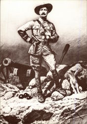 Col. Robert Baden-Powell (1857-1941) as Defender of Mafeking 1899-1900 Postcard