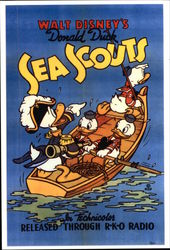 Walt Disney's Donald Duck Sea Scouts, in Technicolor, Released Through R-K-O Radio Postcard