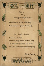 This is the Law of the Wolf Cub Pack Postcard