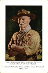 The First Lord Baden-Powell of Gilwell, Founder of the Boy Scout and Girl Guide Movement Postcard