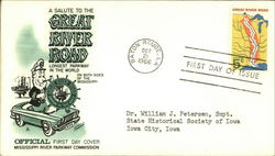 A Salute to the Great River Road Longest Parkway in the World on Both Sides of the Mississippi First Day Cover