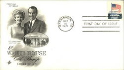 37th President and First Lady 8 Cents White House Coil Stamp, Series of 1971 First Day Cover